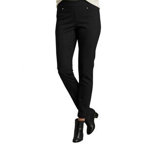Maurices 2X BLACK Textured Skinny Ankle Pull-on Dress Pants